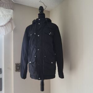 Men's & Women Black Hooded Jacket